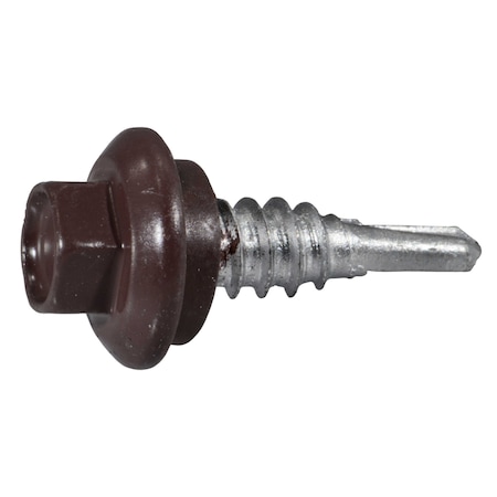 Buildright Sheet Metal Screw, 1/4" x 7/8 in, Zinc Plated Steel Flange Hex Head External Hex Drive, 77 PK 52612